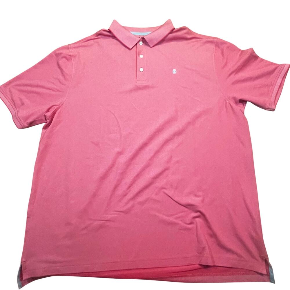 IZOD Advantage Performance Polo Shirt Mens 3XLT Pink Stretch Golf Casual
